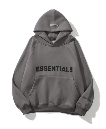 Oversized Dark Gray Essentials Hoodie